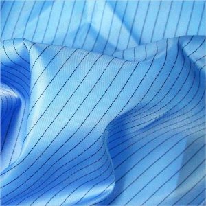5mm stripe twill polyester antistatiskt vävt tyg för antistatiska kläder